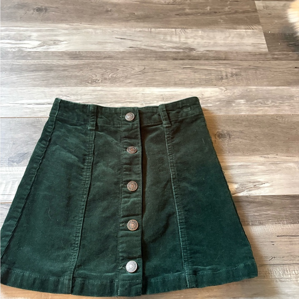 Forever 21 Dark Green Corduroy Mini Skirt